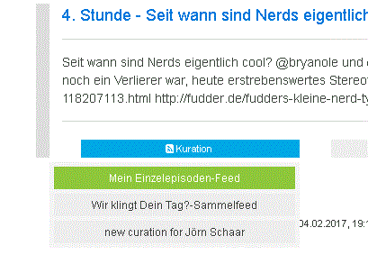 Screenshot: Hinzufügen zu einer Kuration